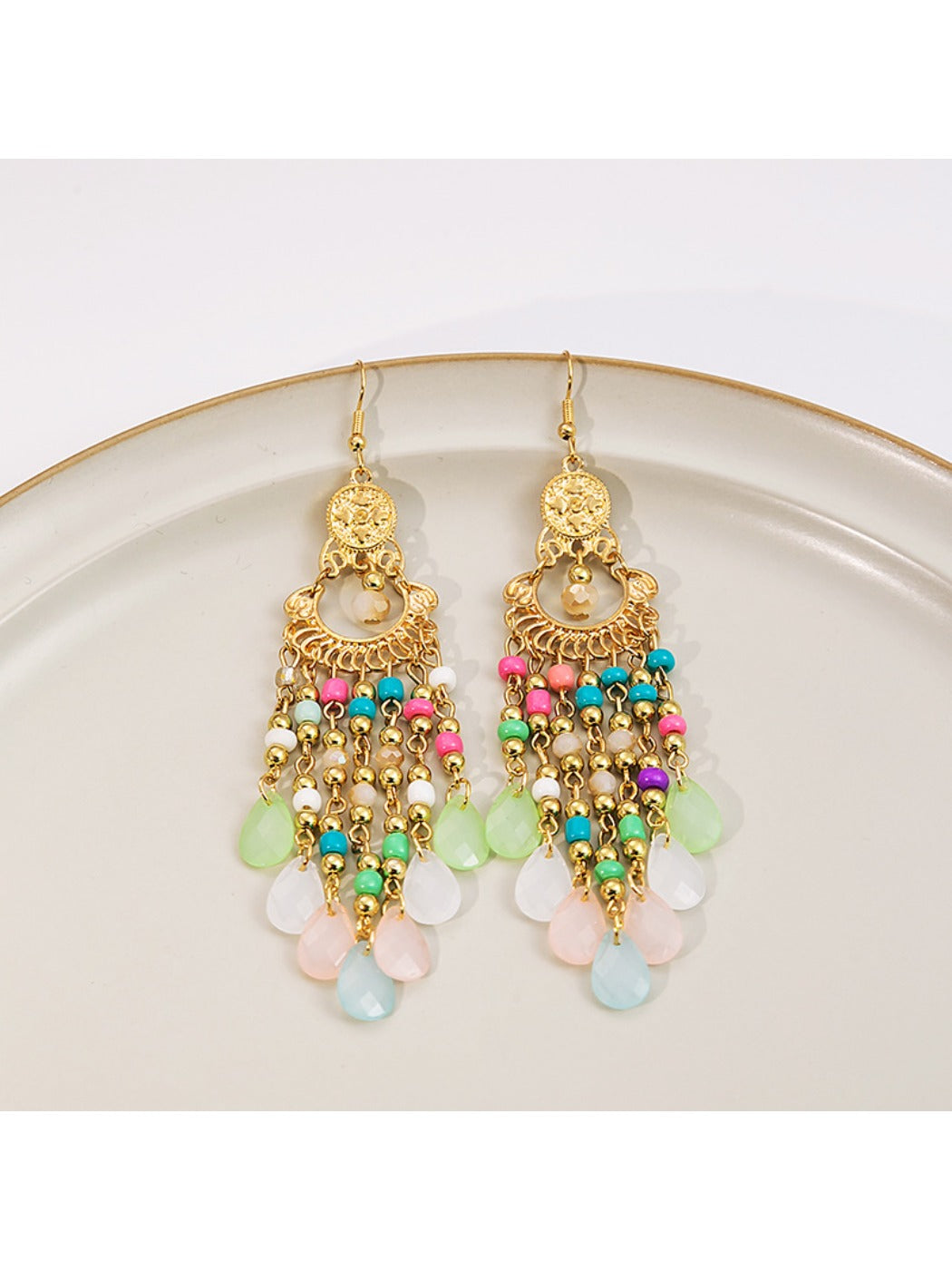 Earedge - Bohemian Openwork Tassel Earrings