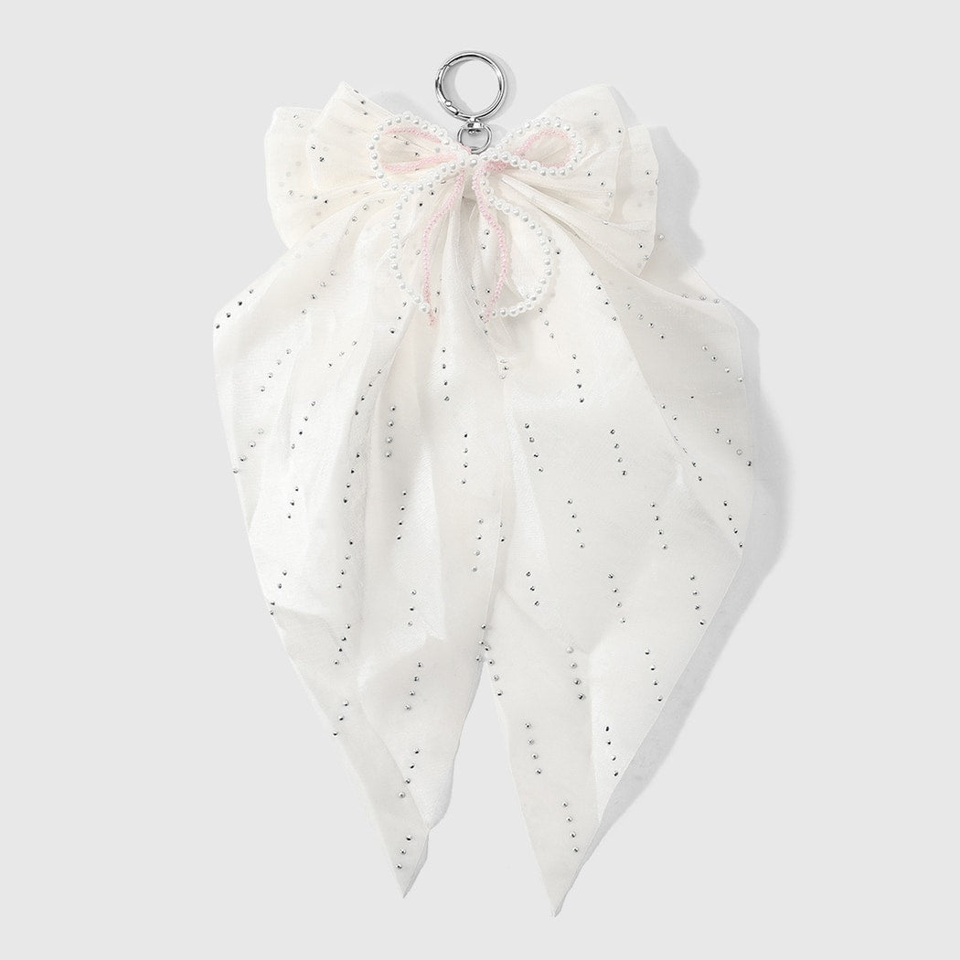 Keypus - Simple Style Beaded Bow Keychain