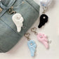 Keypus - Retro Plush Angel Wing Star Detail Keychain