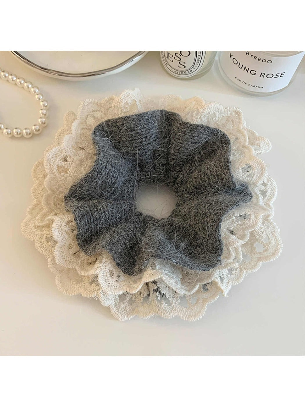 Gifty - Lace Knitted Hair Scrunchie