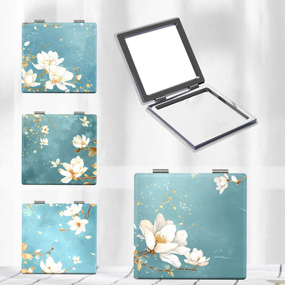 Mirroray - Rectangle Blossom Pattern Travel Makeup Mirror