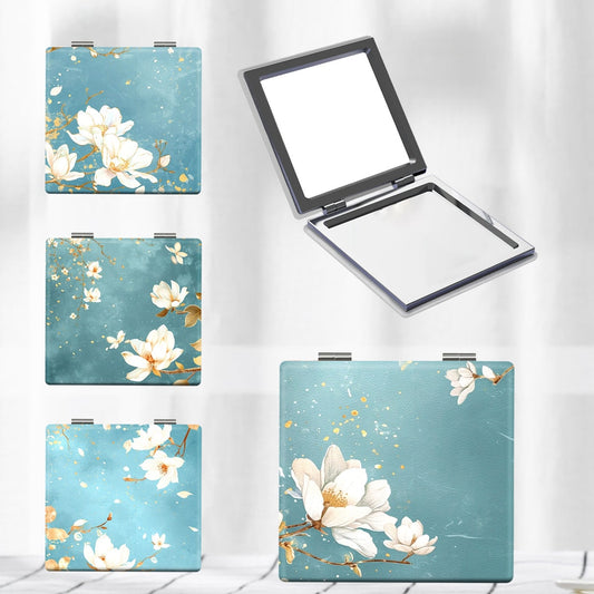 Mirroray - Rectangle Blossom Pattern Travel Makeup Mirror