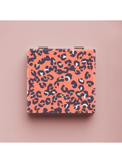 Mirroray - Colorful Leopard Print Folding Makeup Mirror