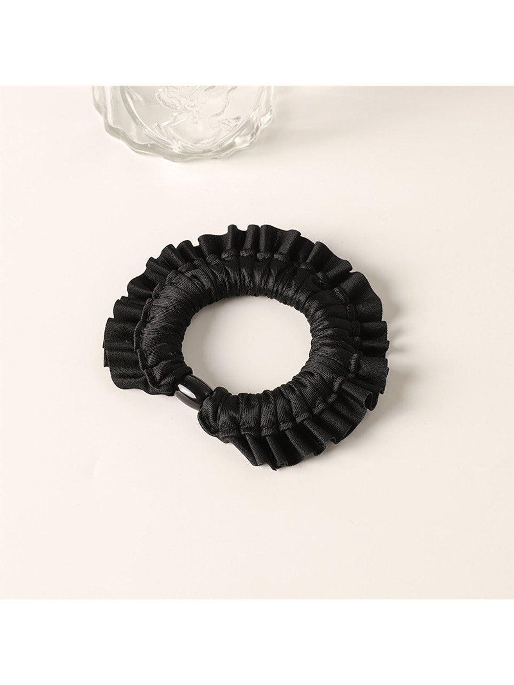 Gifty - Solid Color Satin Finish Ruffle Scrunchie