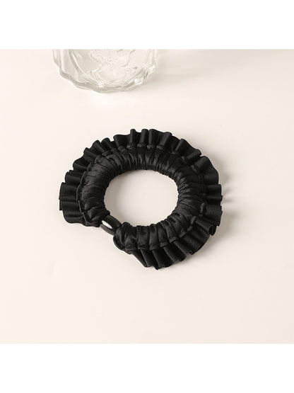 Gifty - Solid Color Satin Finish Ruffle Scrunchie