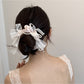 Gifty - Polyester Lace Bow Round Design Hair Tie