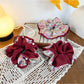 Gifty - Vintage Red Floral Print Scrunchie