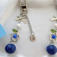 Keypus - Beaded Blueberry Flower Charm Alloy Keychain