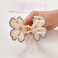 Beau - Glossy Petal Flower Plastic Hair Claw Clip