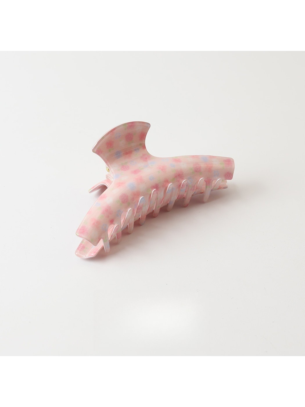 Beau - Pink Floral Printed PVC Hair Claw Clip