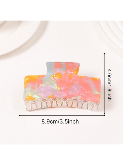 Beau - Iridescent Textured Square Claw Hair Clip