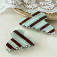 Beau - Striped Glossy Acetate Claw Clip