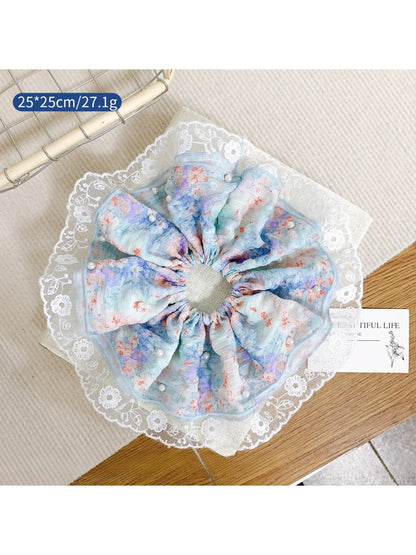 Gifty - Lace Floral Scrunchie for Women Elegant and Sweet