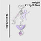 Keypus - Purple Music Note and Bow Keychain
