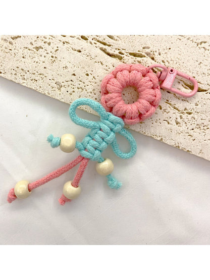 Keypus - Beaded Fringe Flower Keychain