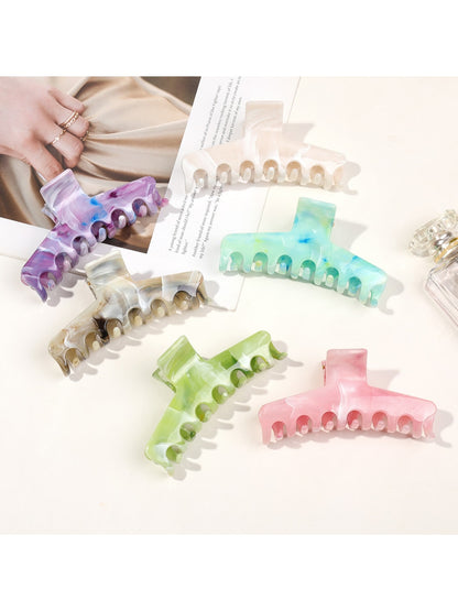 Beau - Marble Swirl Triangle PC Claw Hair Clip