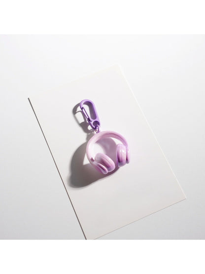 Keypus - Solid Color Headphone Shaped Keychain