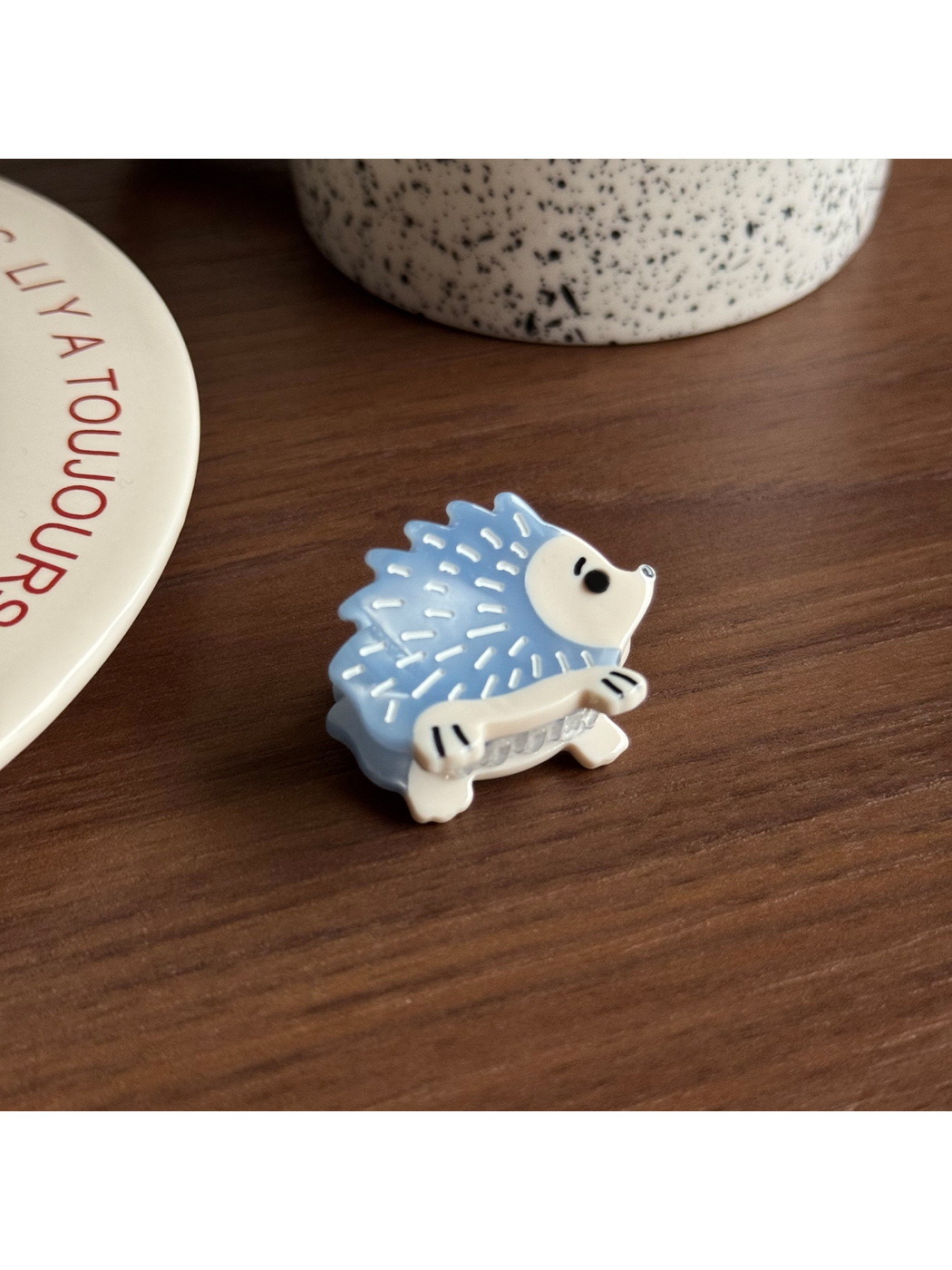 Beau - Cartoon Hedgehog Acetate Side Claw Clip
