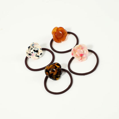 Gifty - Acetate Flower Hair Tie for High Ponytail Bun