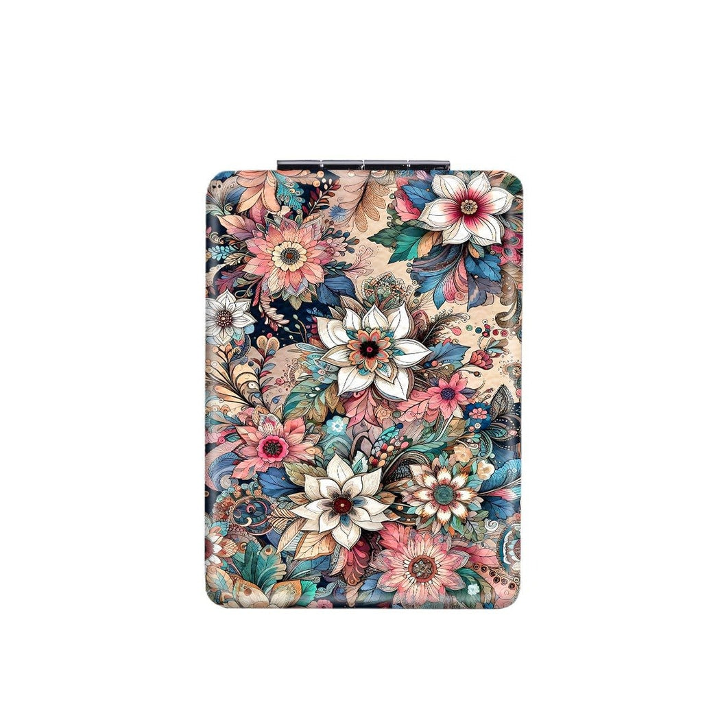Mirroray - Portable Floral Pattern Folding Makeup Mirror