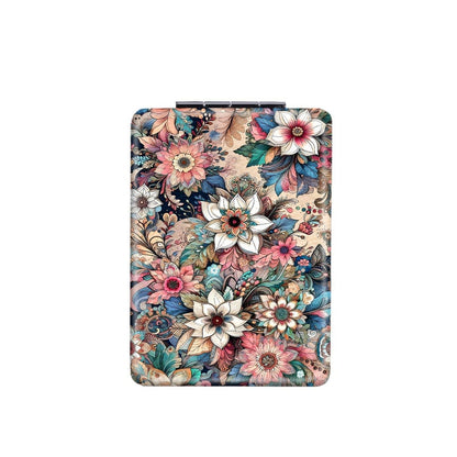 Mirroray - Portable Floral Pattern Folding Makeup Mirror