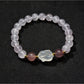 Lovra color block bracelet photographed with soft lighting to highlight bead finish