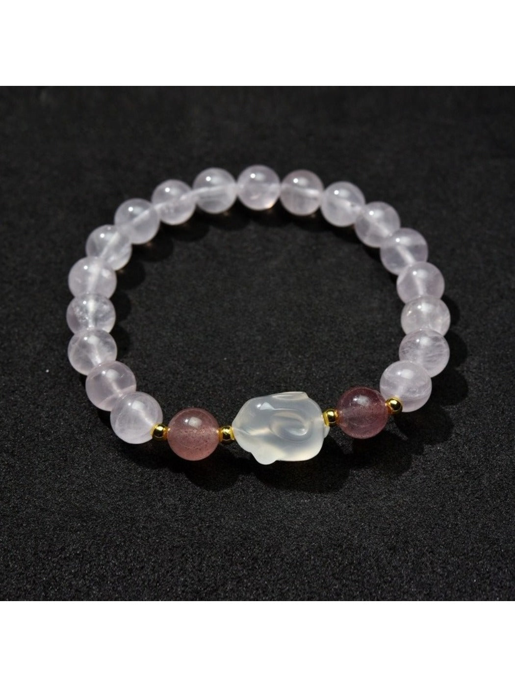 Lovra color block bracelet photographed with soft lighting to highlight bead finish