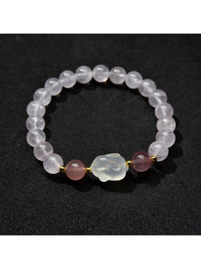 Lovra color block bracelet photographed with soft lighting to highlight bead finish
