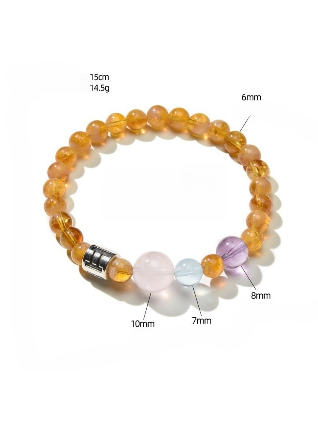 Lovra Zodiac Crystal Beaded Bracelet worn on wrist showing fit and style