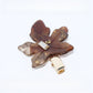 Beau chic leaf shaped hair clip with intricate vein details and shiny finish