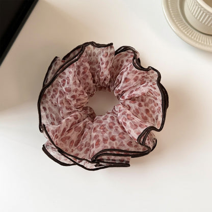 Gifty - Layered Ruffle Print Ponytail Scrunchie