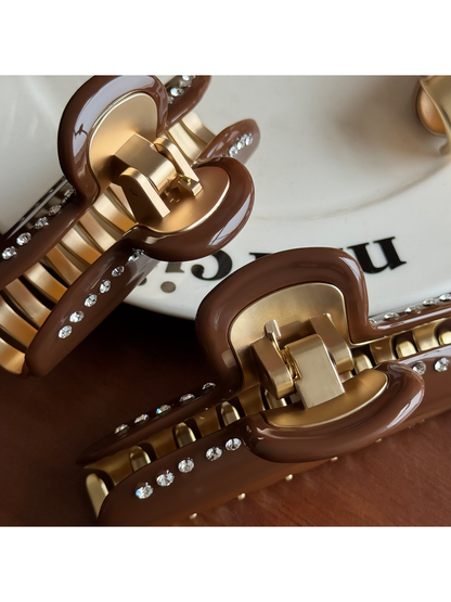 Beau - Vintage Acetate Line Detail Claw Clip