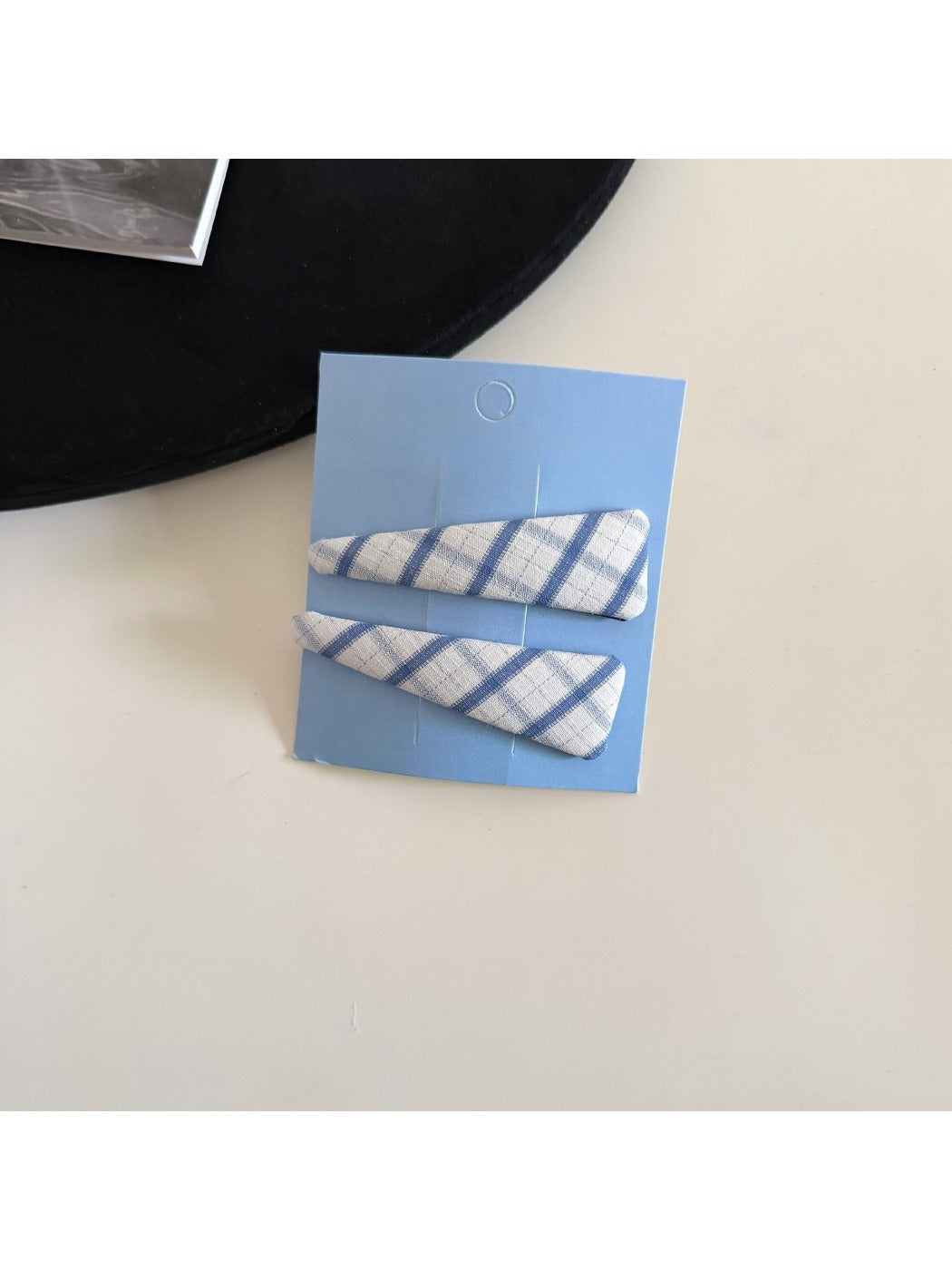 Beau - Classy Blue Plaid Hair Clip
