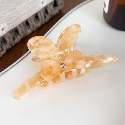 Beau - Acetate Board Bow Detail Decorative Claw Clip
