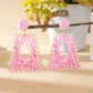 Earedge - Raffia Woven Trapezoid Earrings