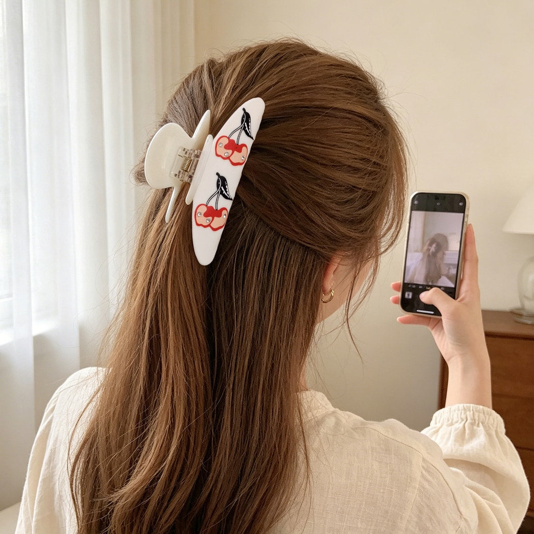 Beau - Decorative Butterfly Printed Claw Clip