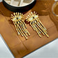 Earedge - Retro Eye Shaped Tassel Earrings