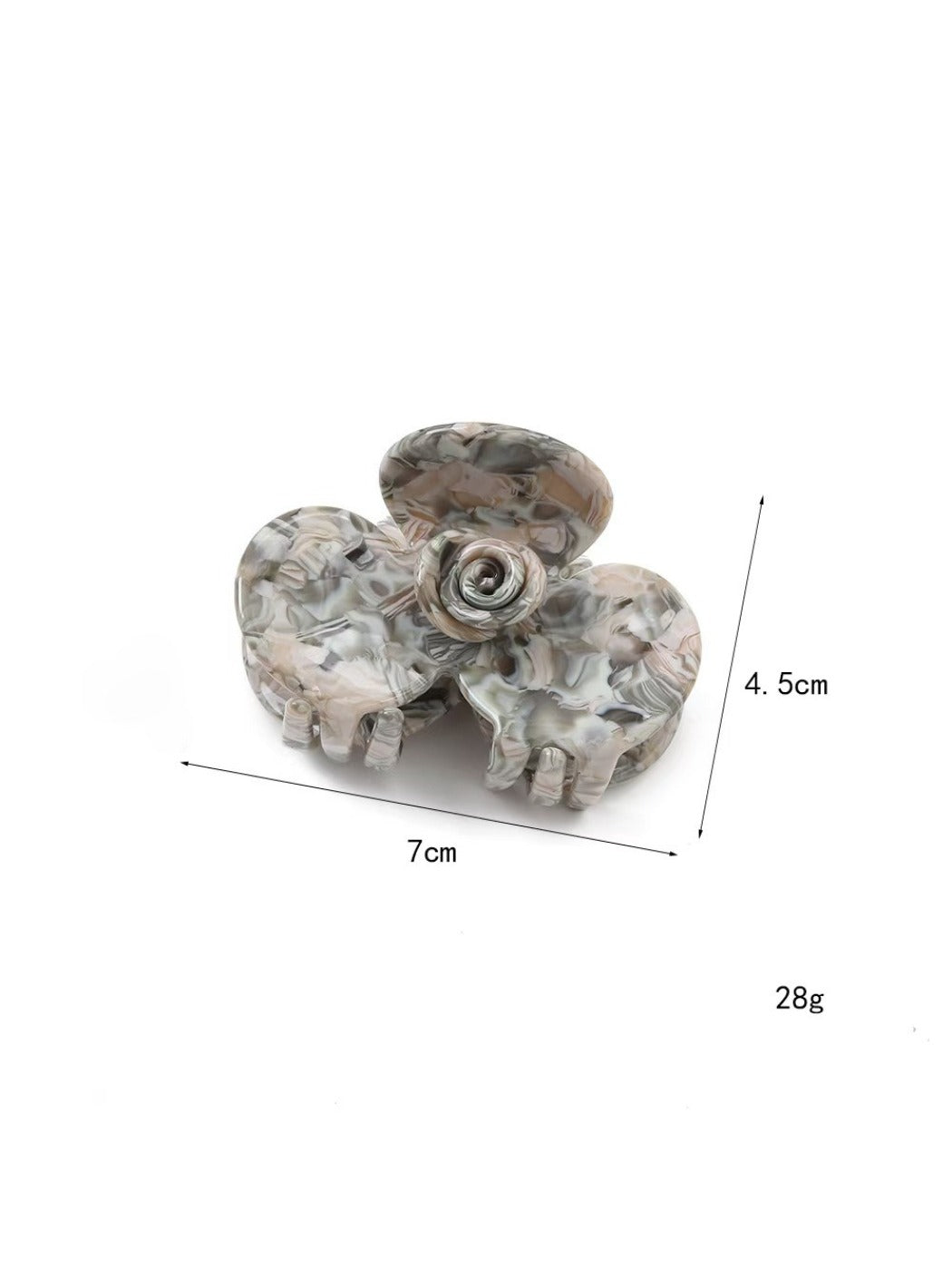 Beau - Elegant Acetate Flower Pattern Hair Clip