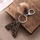 Keypus - Leopard Print Oil-Edged Letter Keychain