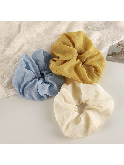 Gifty - Solid Color Polyester Fabric Scrunchie