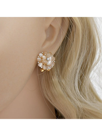Earedge - Delicate Floral Cluster Earrings For Spring