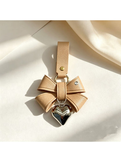 Keypus - Cartoon Bow PU Alloy Pendant Bag Charm Keychain