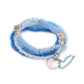 Model wearing Lovra colorful beaded bracelet paired with casual outfit