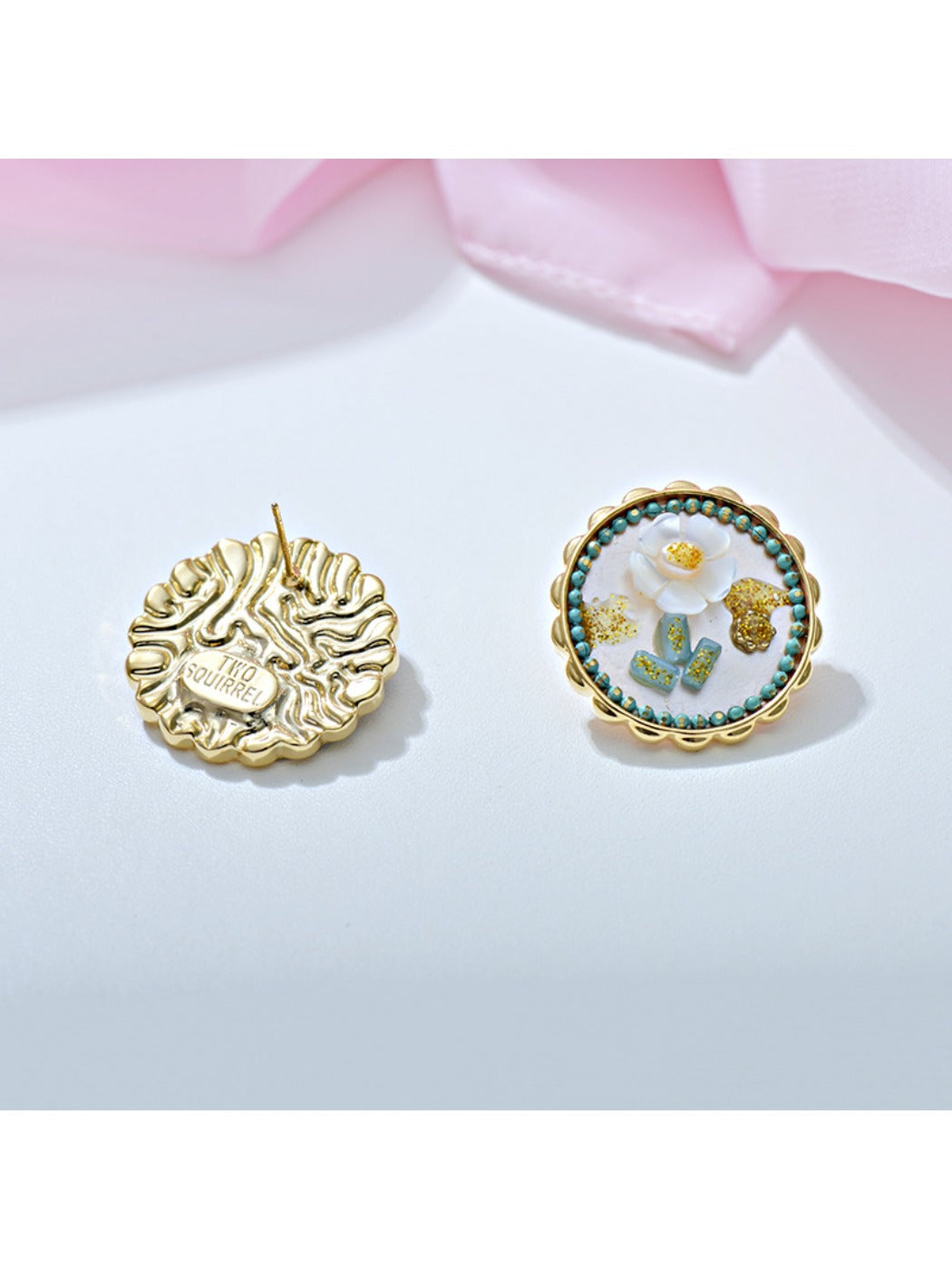 Earedge - Oil Painting-Inspired Floral Stud Earrings