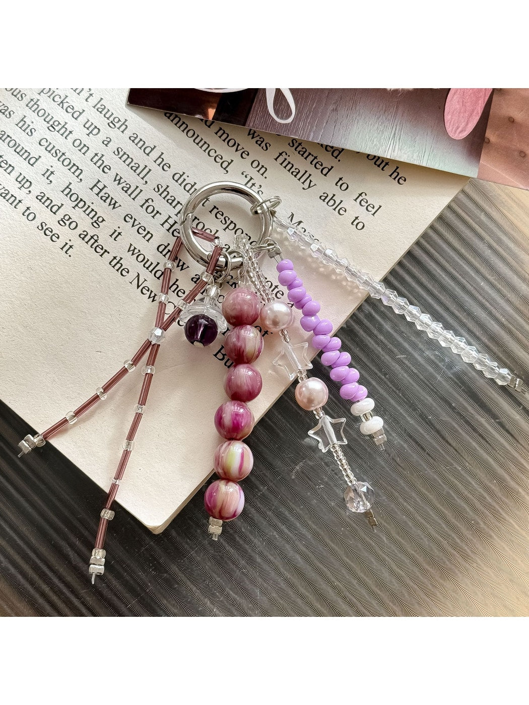 Keypus - Decorative Beaded Bag Pendant Ring Keychain