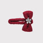 Beau - Vintage Red Wave Texture Bow Claw Clip