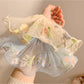 Gifty - Embroidered Sheer Ruffled Polyester Scrunchie