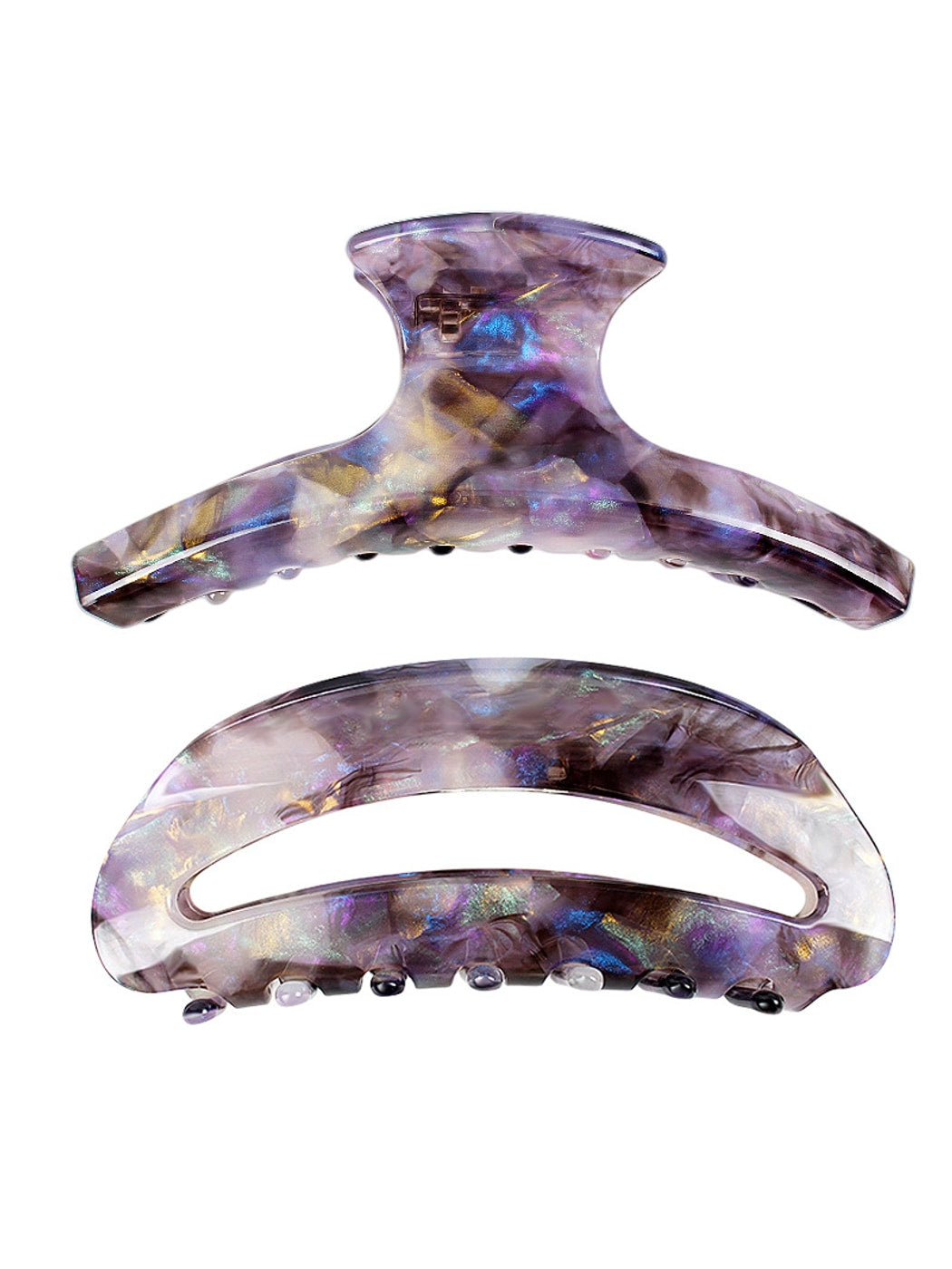 Beau - Geometric Acetate Fiber Alloy Hair Claw Clip