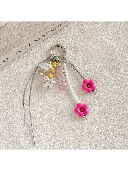 Keypus - Beaded Flower Design Keychain