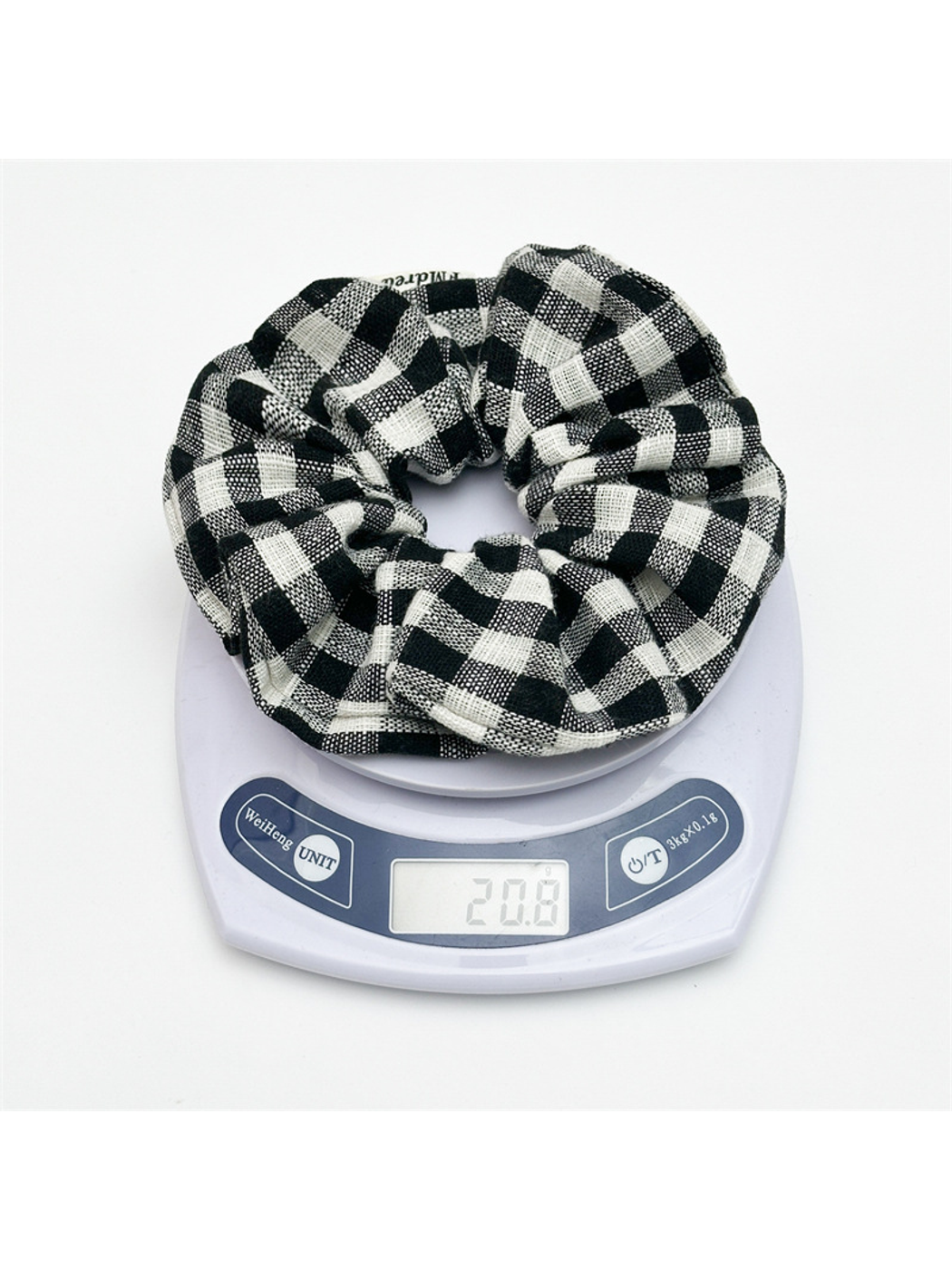 Gifty - Check Pattern Polyester Scrunchie